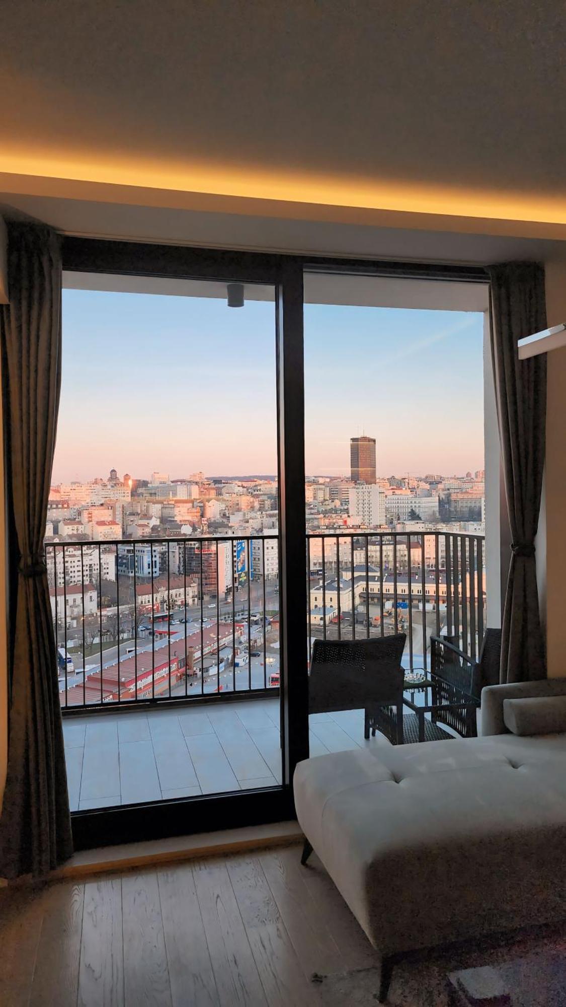 Belgrade Waterfront 16Th Fl Lux Apt. W/ City View Exterior foto